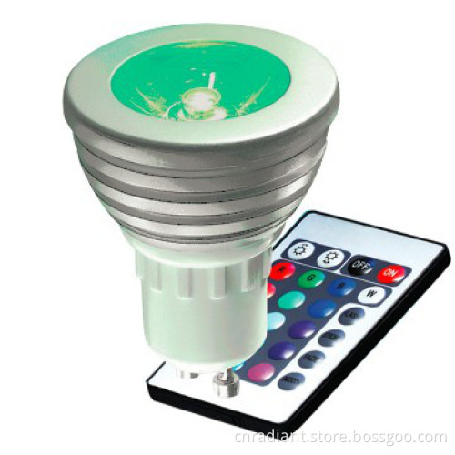 IR Remote Control GU10 16-color rgb led bulb 4w with CE standards